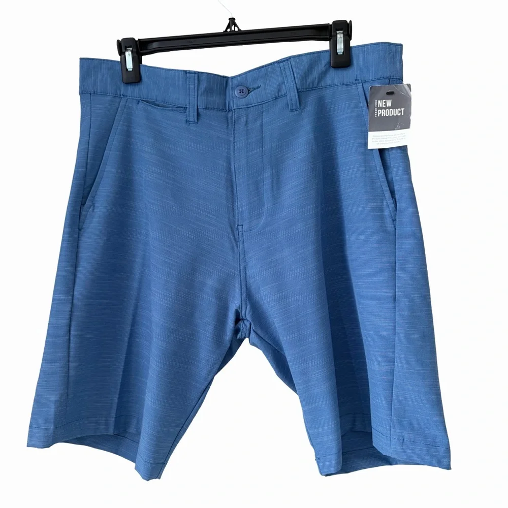 NWT Burnside Hybrid Walkshort+Boardshort Sz 33 Pockets Blue Golf Casual Beach